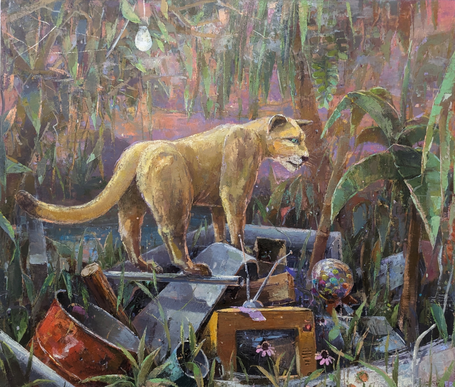 Fritz Bornstück - C Is For Cougar 140X160Cm Oil On Canvas 2024